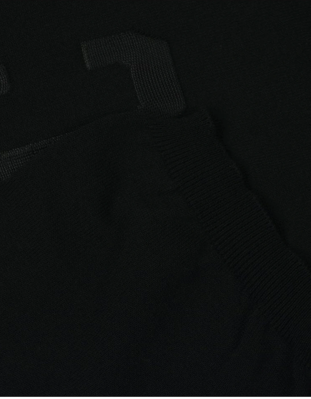 Men's Short Sleeve Logo Knitwear Black
