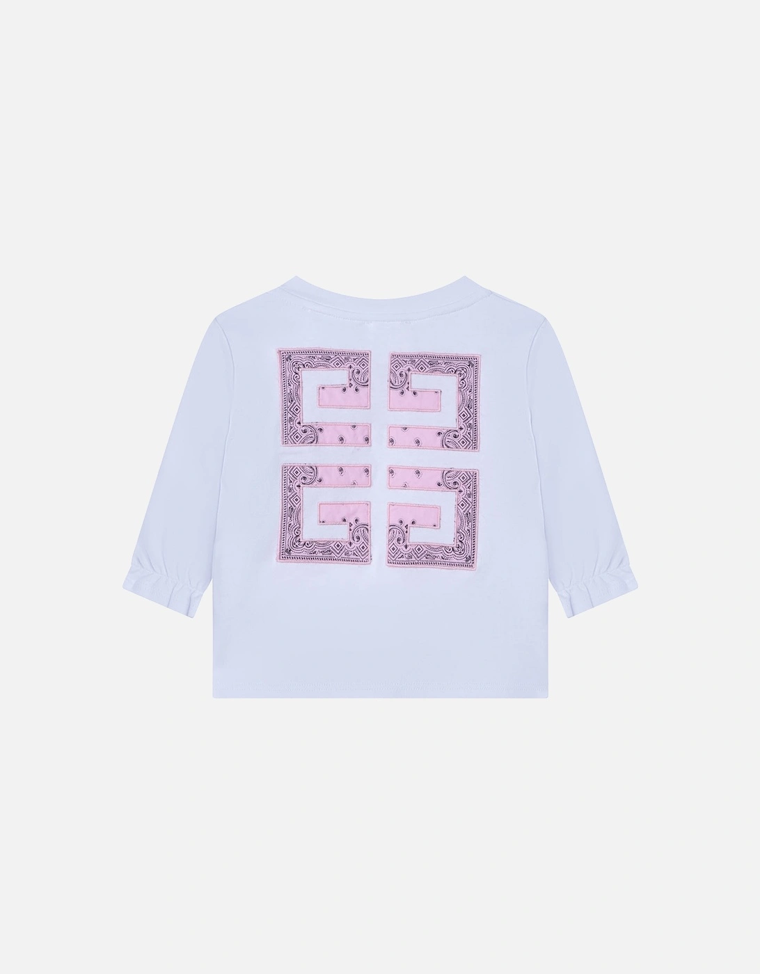Baby Girl Bandana Print T-shirt White