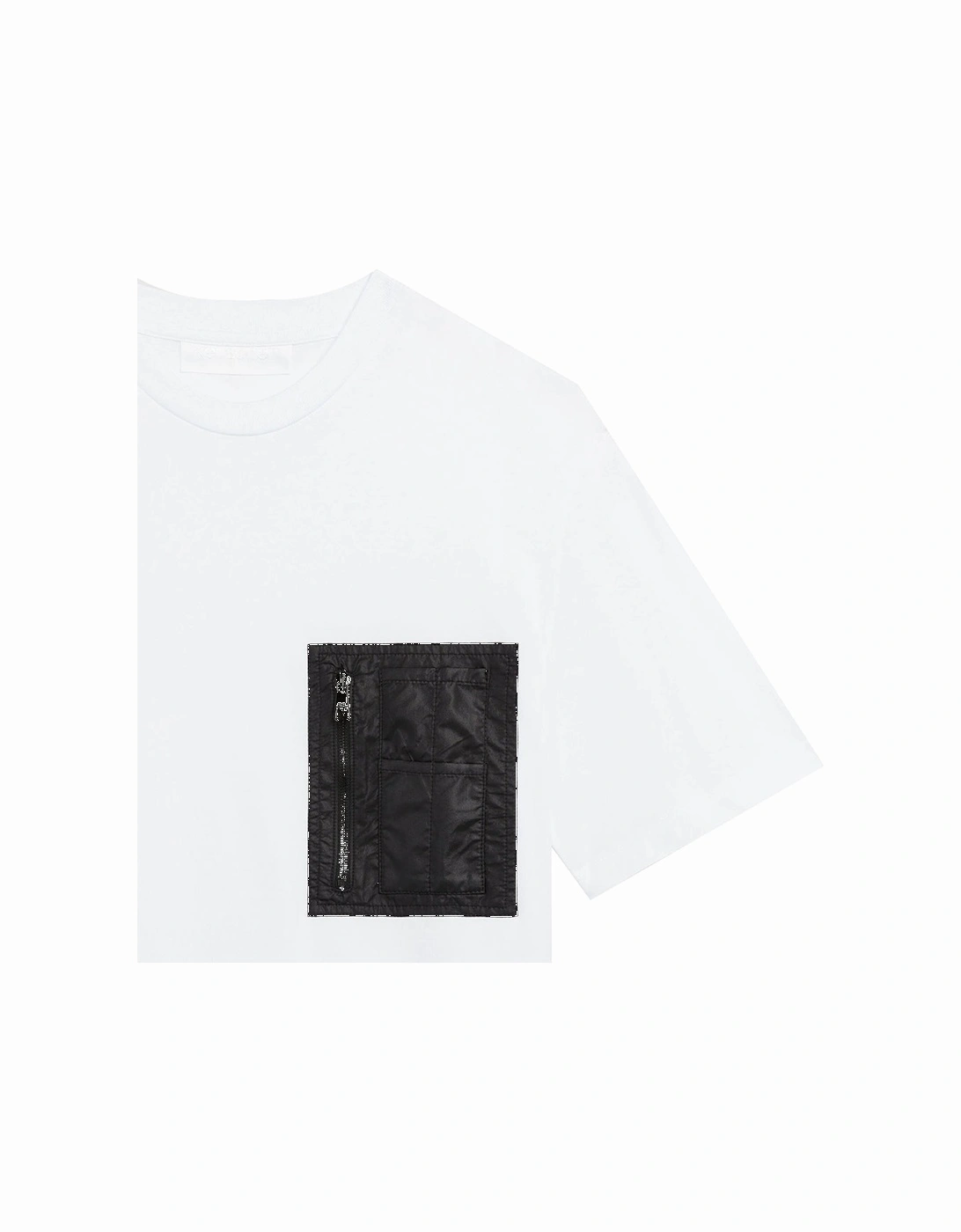 Men's Minimalist Jersey Nylon Pocket T-Shirt White