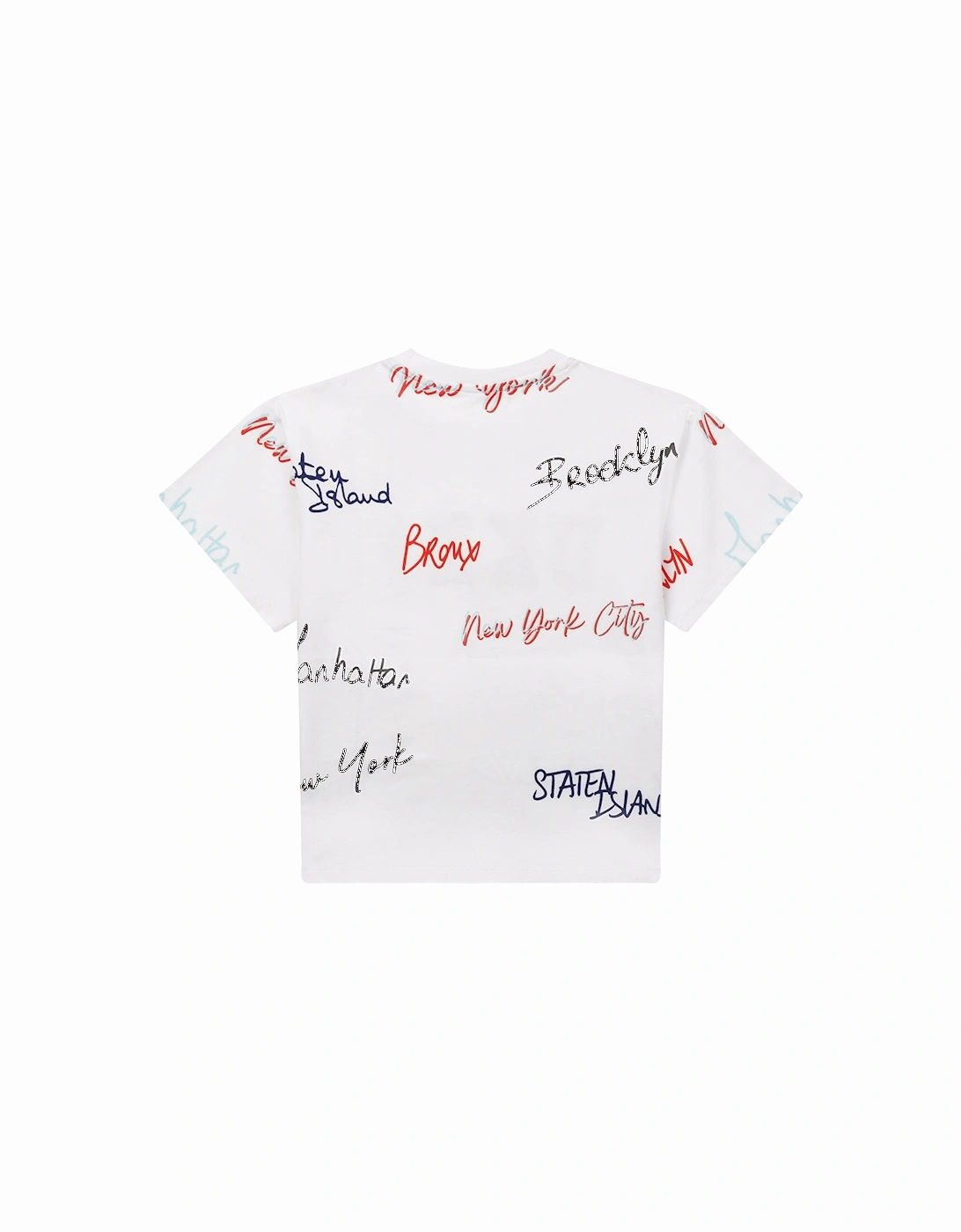 Girls Sequin Logo T-Shirt White