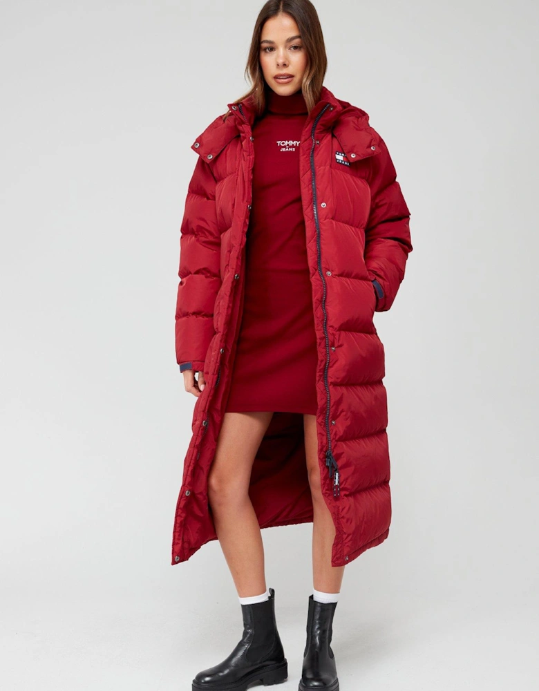 Alaska Padded Longline Coat - Red