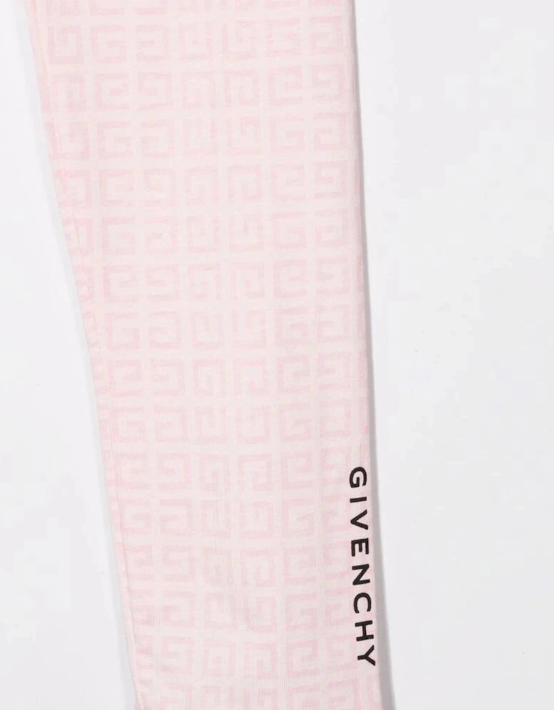 Girls All Over Logo Leggings Pink