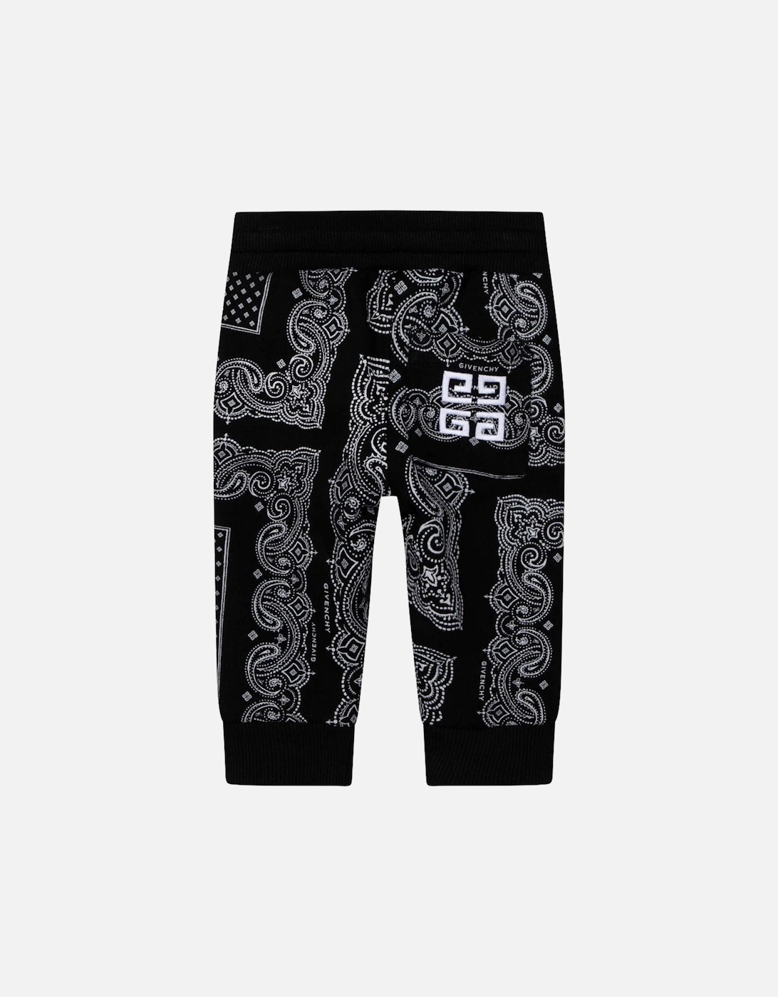 Baby Unisex Pattern Jogging Bottoms Black