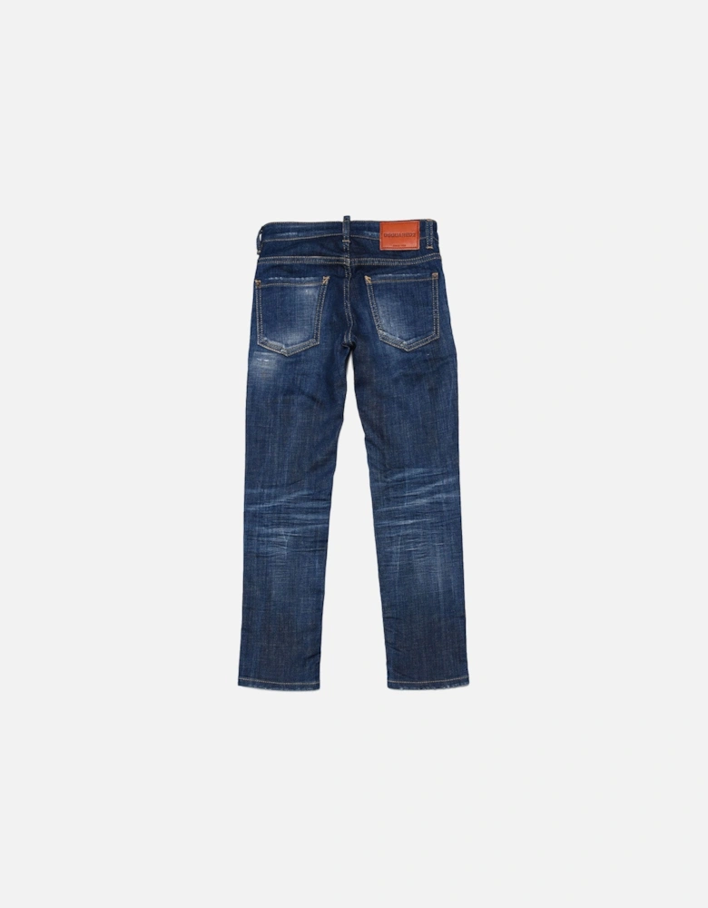 Boys Dark Wash Straight Leg Jeans Navy