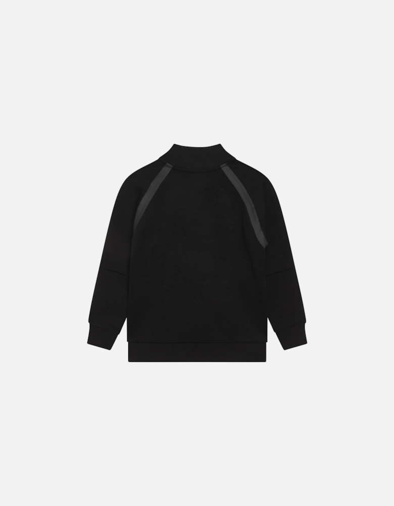 Boys Chest Logo Track Top Black
