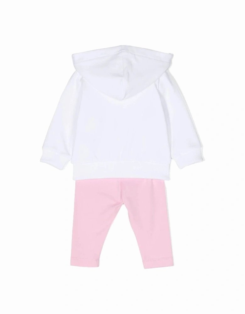 Baby Girls Hoodie & Joggers Tracksuit White