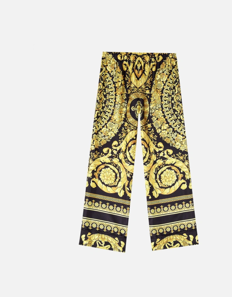 Girls Baroque Pattern Trousers Gold
