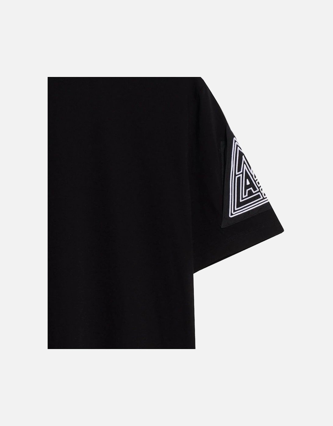Mens Triangle Embroidery T Shirt Black