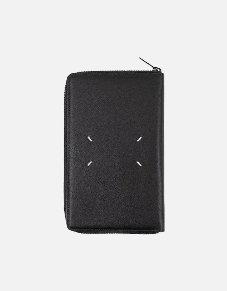 Men's Leather 4 Stitch Wallet Black