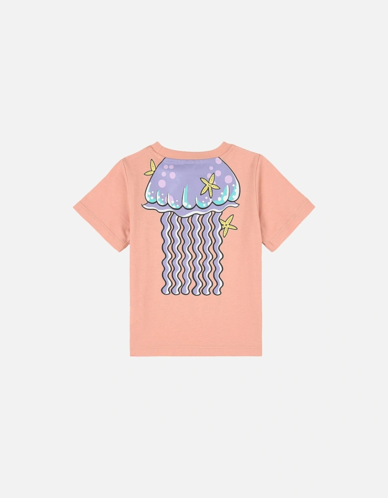 Girls Jellyfish Logo T-shirt Pink