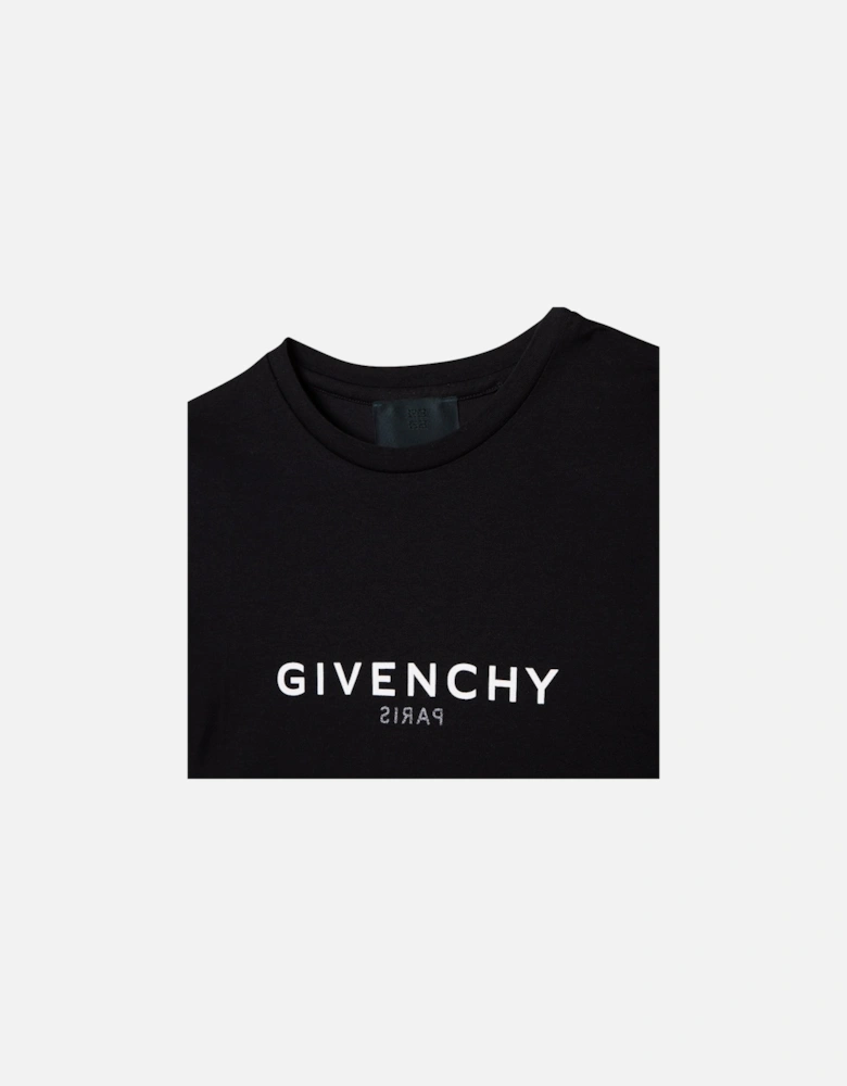 Girls Reverse Logo T-shirt Black