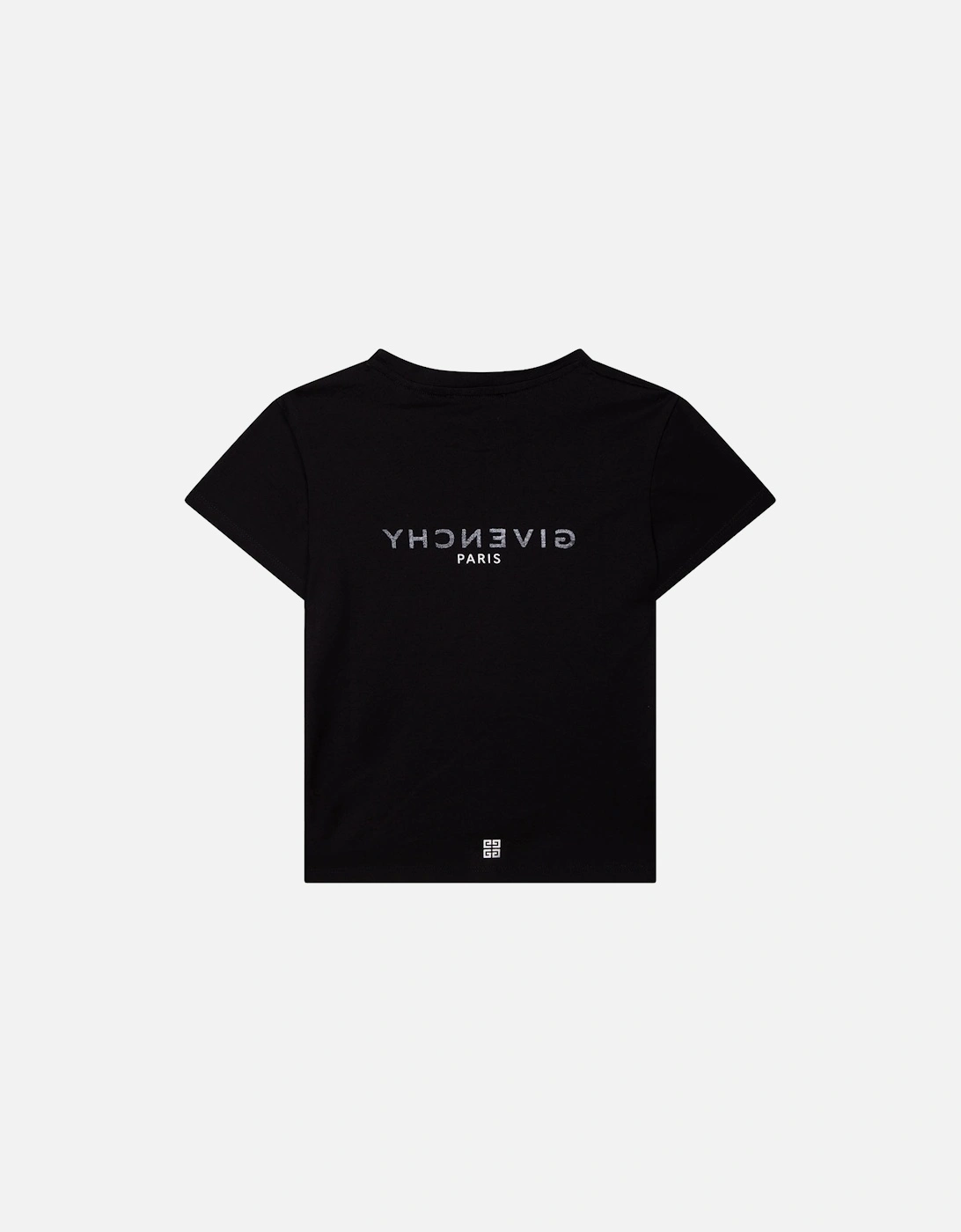 Girls Reverse Logo T-shirt Black