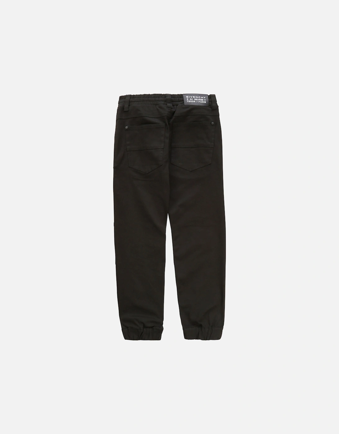 Boys Twill Drawstring Trousers Black