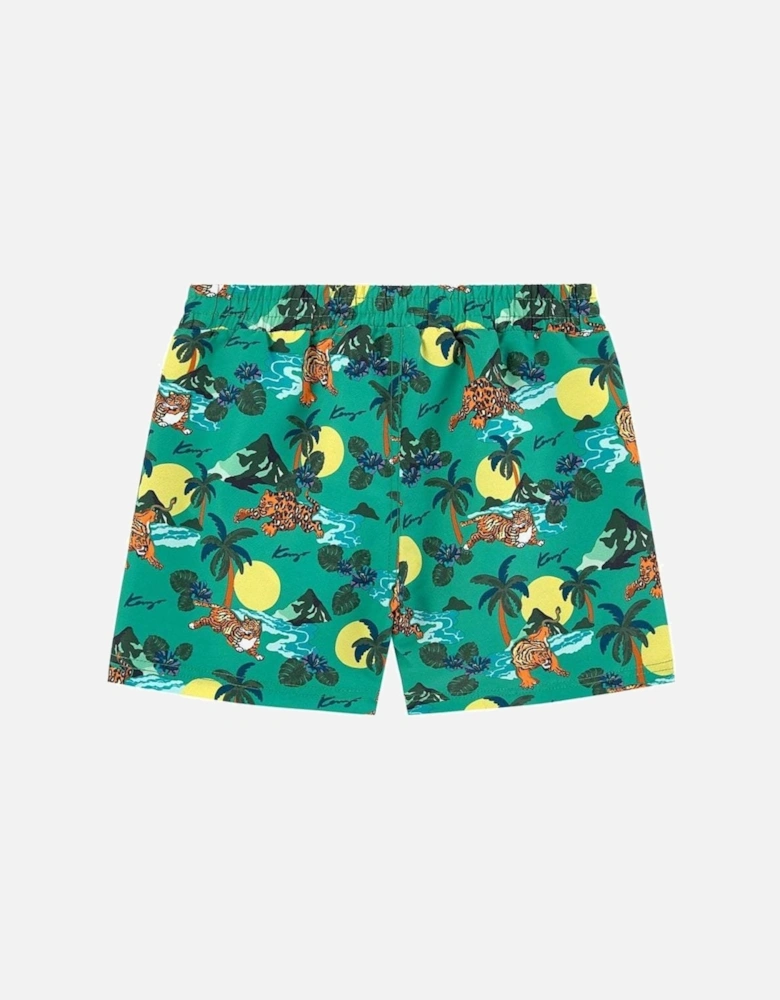 Boys Ford Tiger Shorts Green