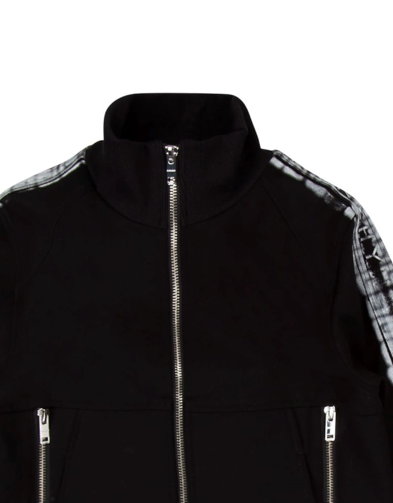 Boys Paint Spray Zip Up Jacket Black