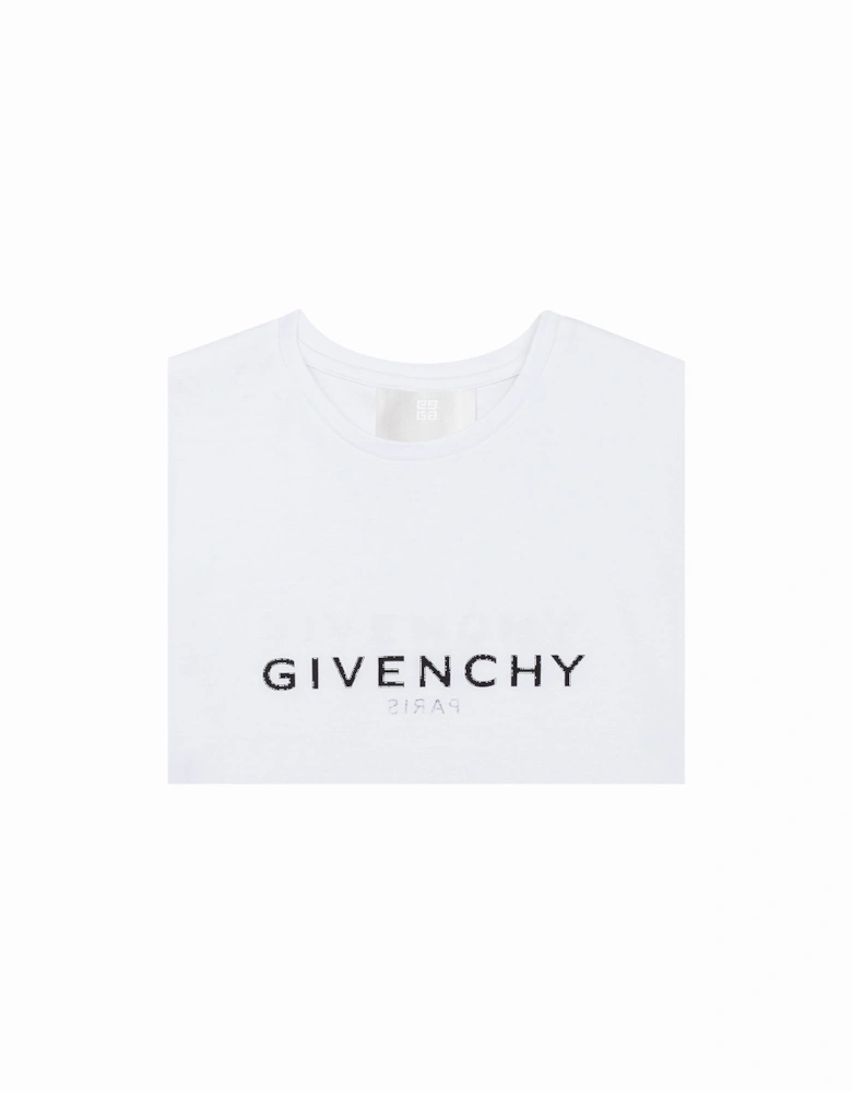 Girls Reverse Logo T-shirt White