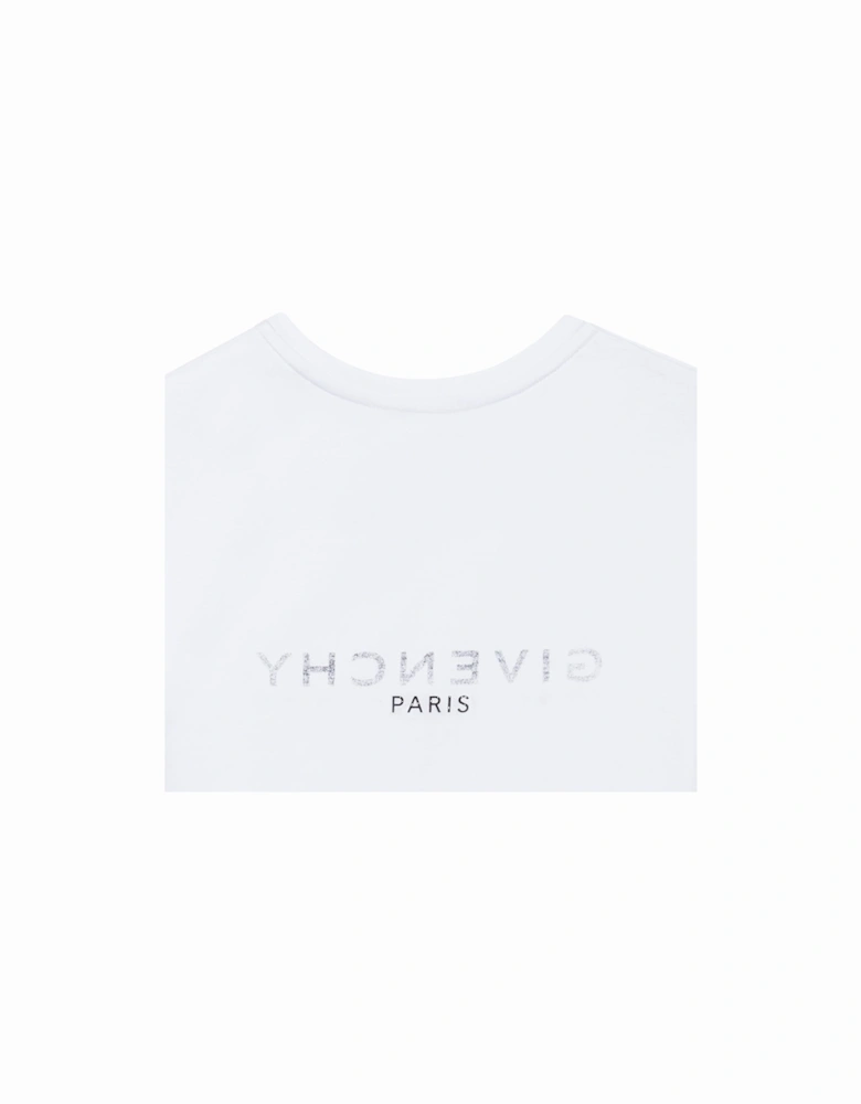Girls Reverse Logo T-shirt White
