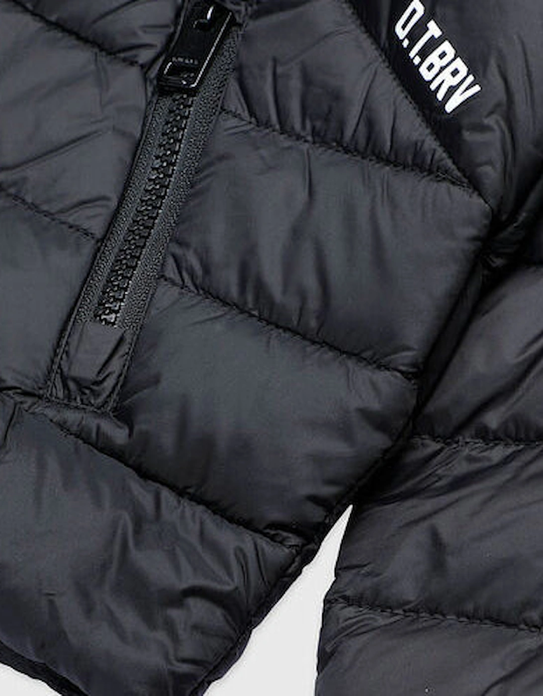 Boys Hooded Puffer Jacket Black