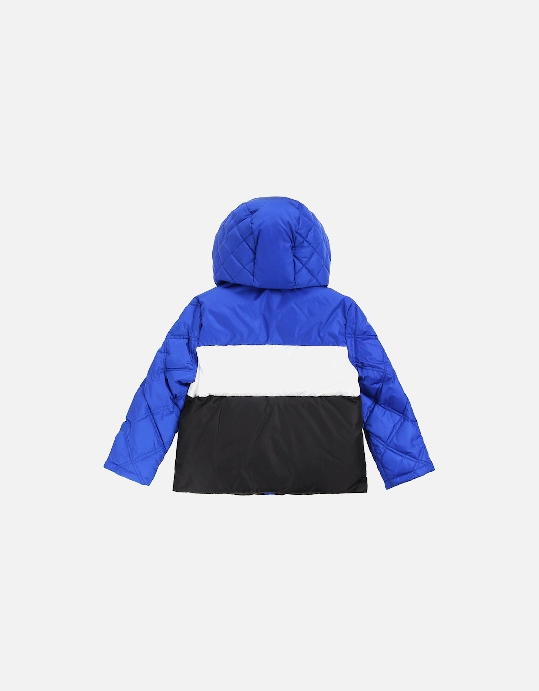 Boys Logo Print Puffer Jacket Blue