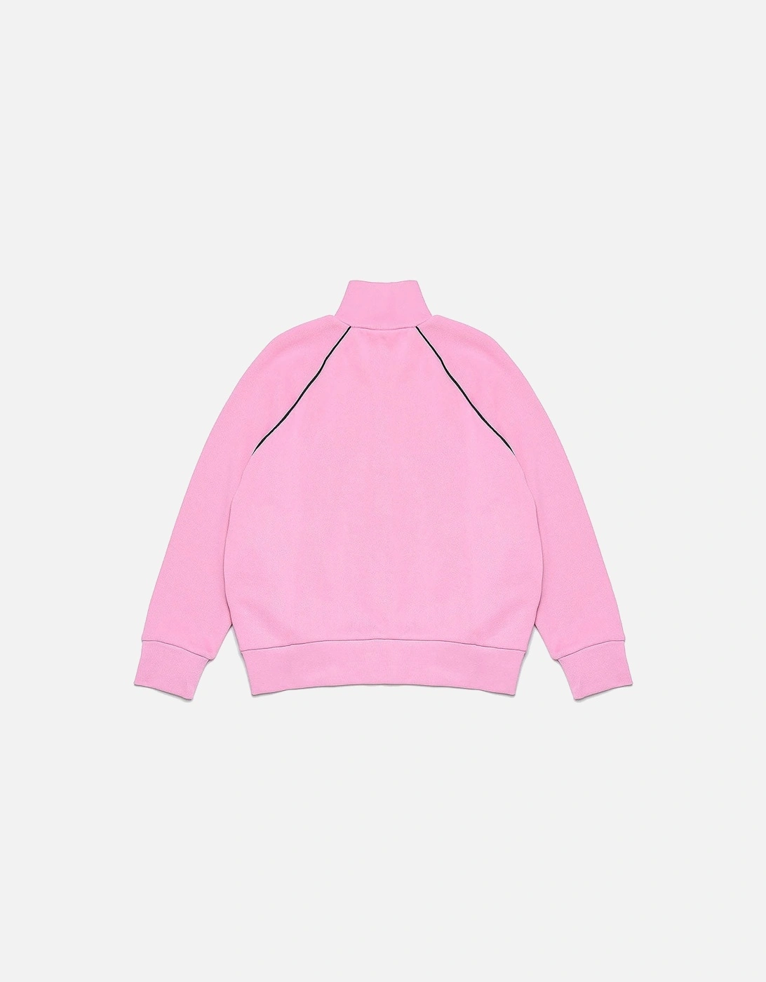 Girls Zip Top With Vertical Brush Logo Pink