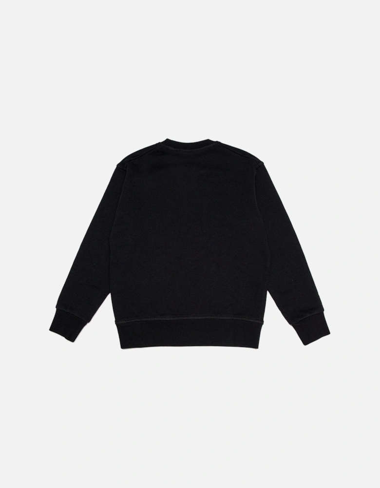 Boys Icon Logo Print Sweater Black