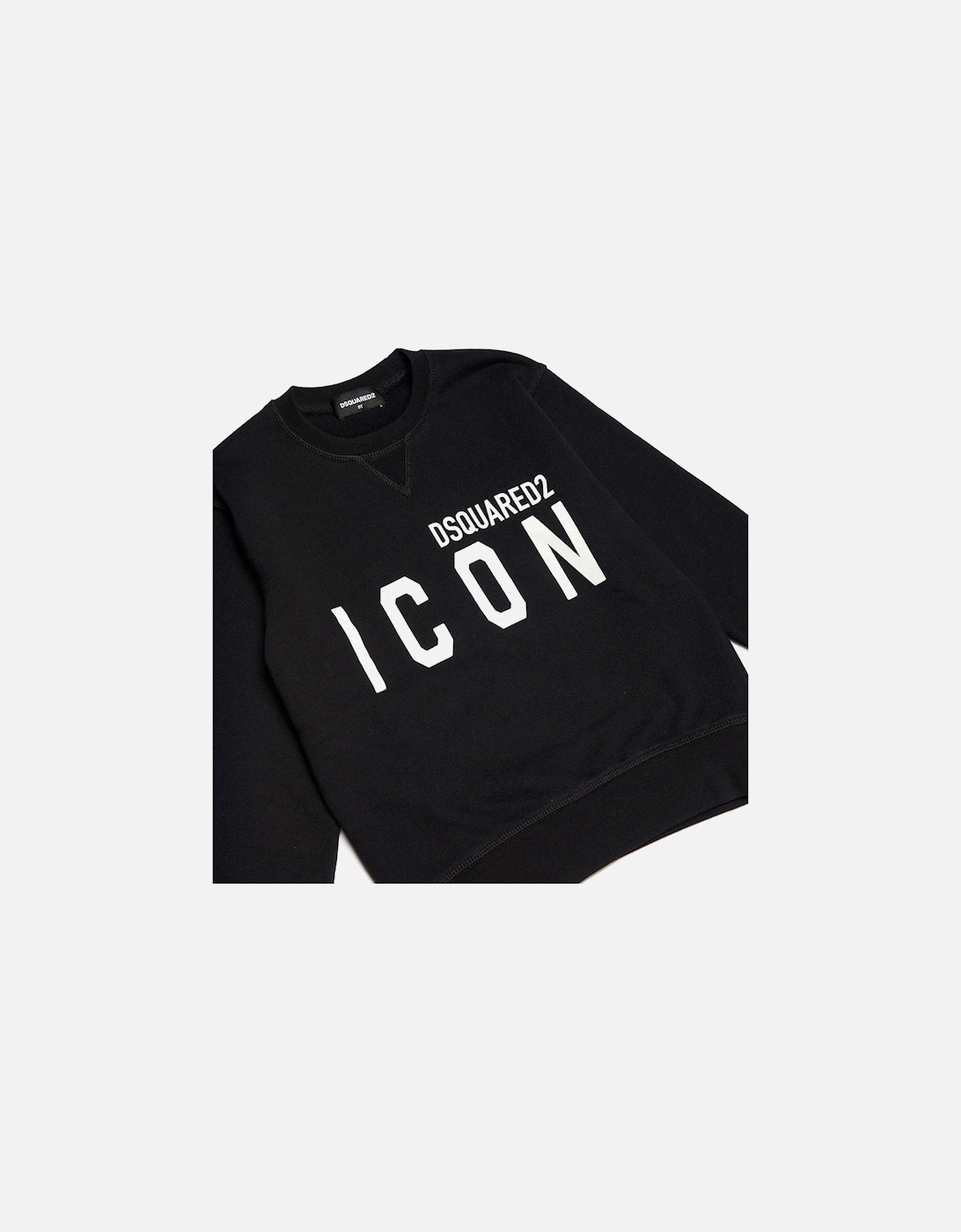 Boys Icon Logo Print Sweater Black