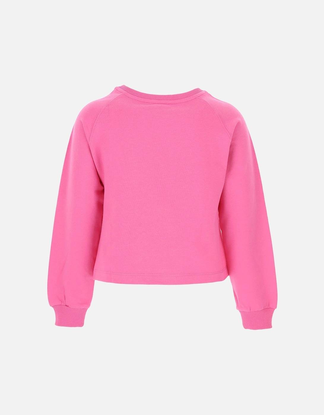 Girls Teddy Hearts Sweater Pink