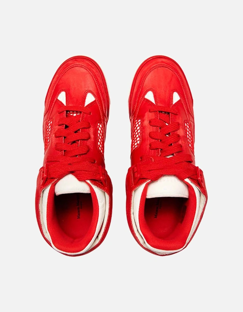 Mens Deadstock Red Leather Sneakers