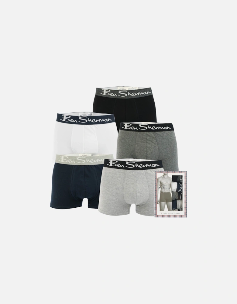 Mens Podrick 5 Pack Boxer Shorts