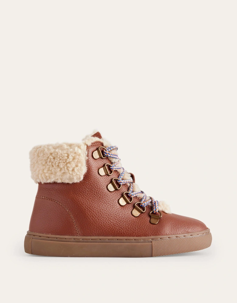 Cosy Leather Lace Up Boots