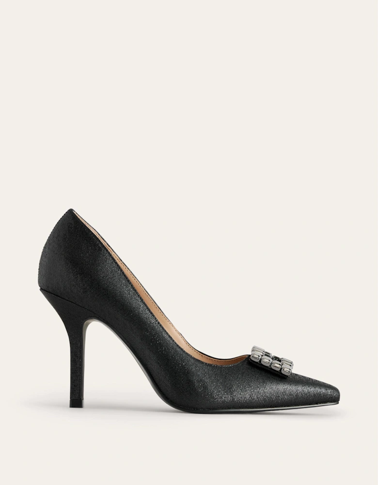 Jewelled Heeled Court Shoes