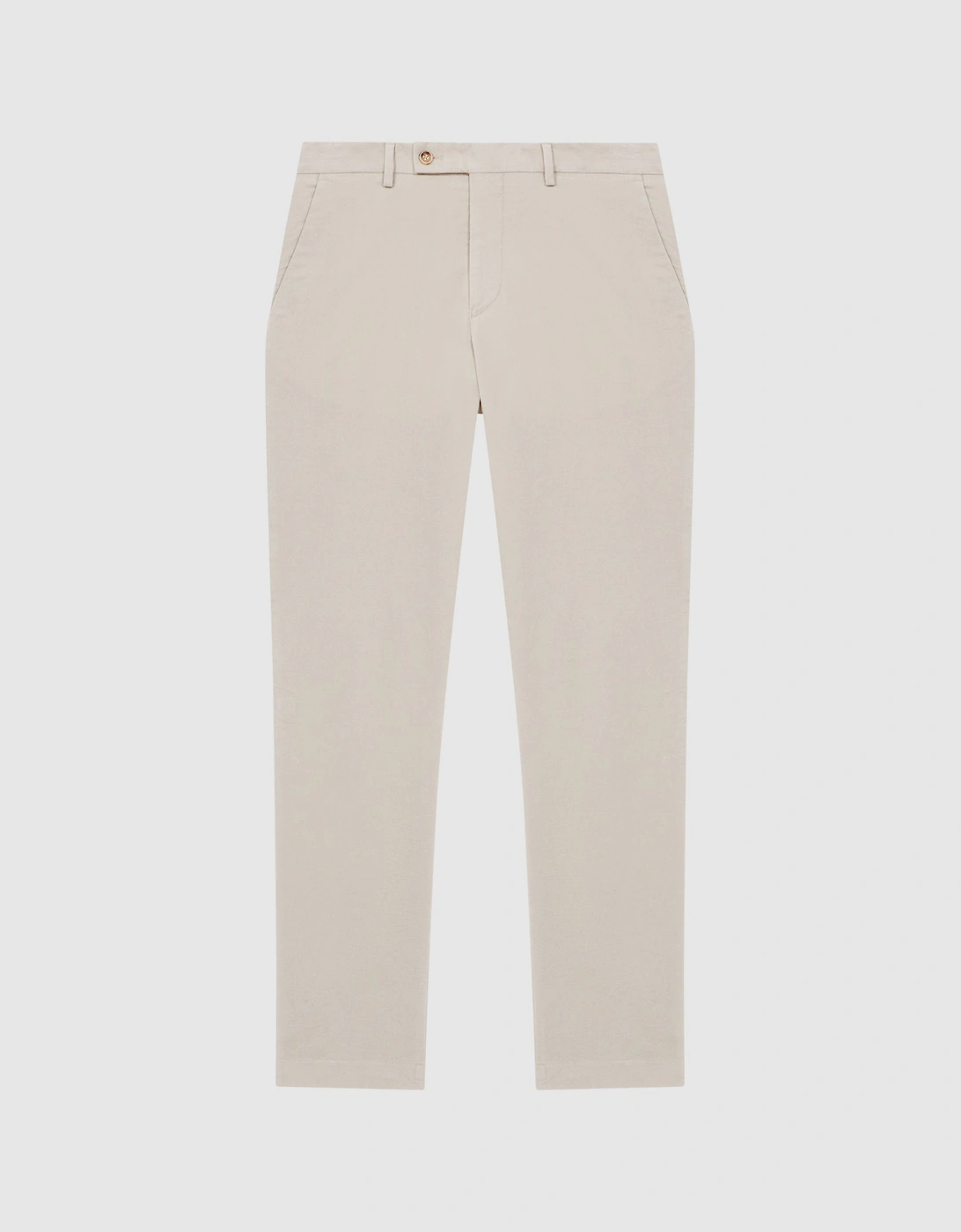 Slim Fit Brushed Cotton Trousers, 2 of 1