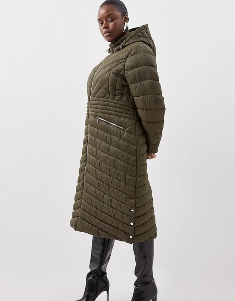 Plus Size Lightweight Longline Packable Coat