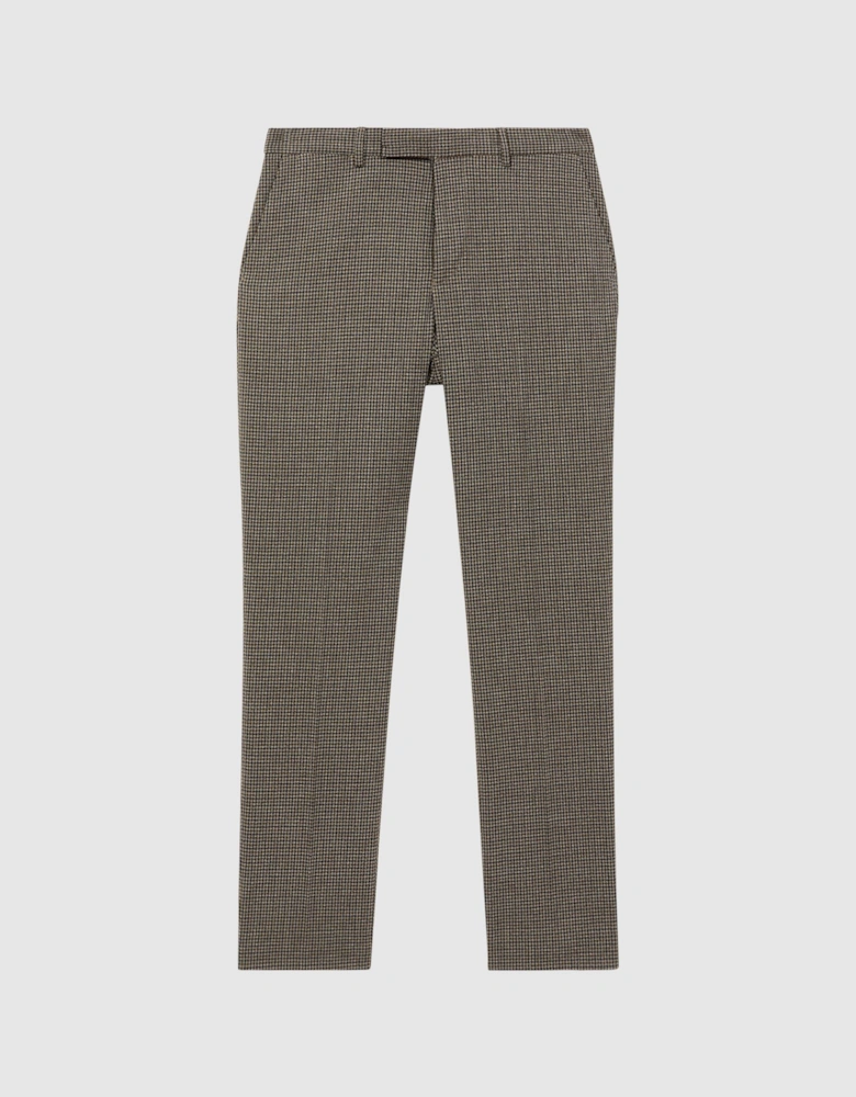 Slim Fit Puppytooth Trousers