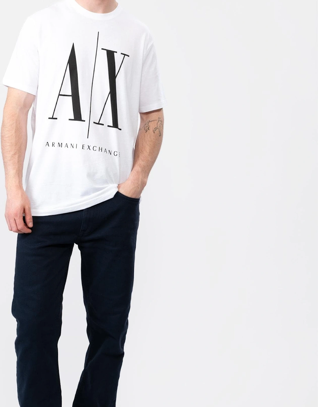 Large A|X Logo Mens T-Shirt