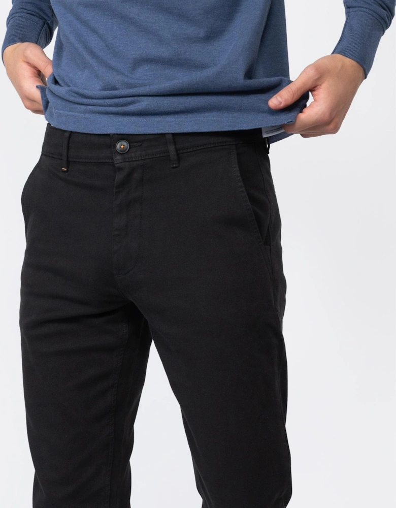 Orange Mens Slim Fit Trousers in Stretch-Cotton Twill