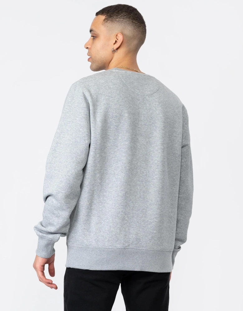 Mens Embossed Crew Neck Sweatshirt