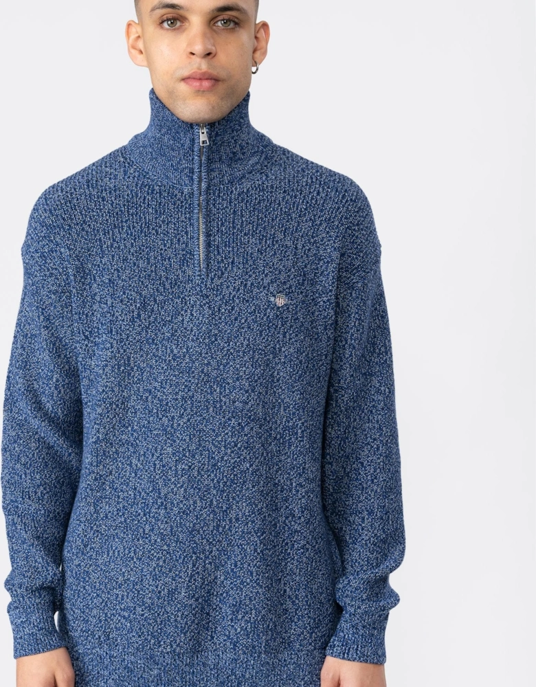 Mens Twisted Yarn Half-Zip Sweater
