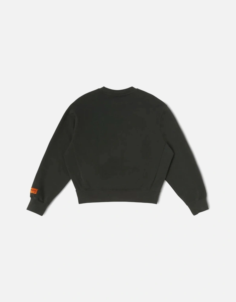 Heron Bird Painted Crewneck Black