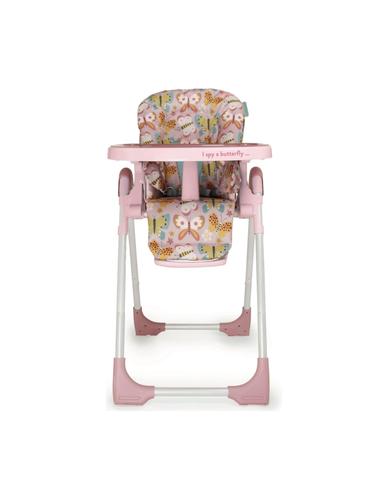 Noodle 0+ Highchair, with Newborn Recline - Butterfly