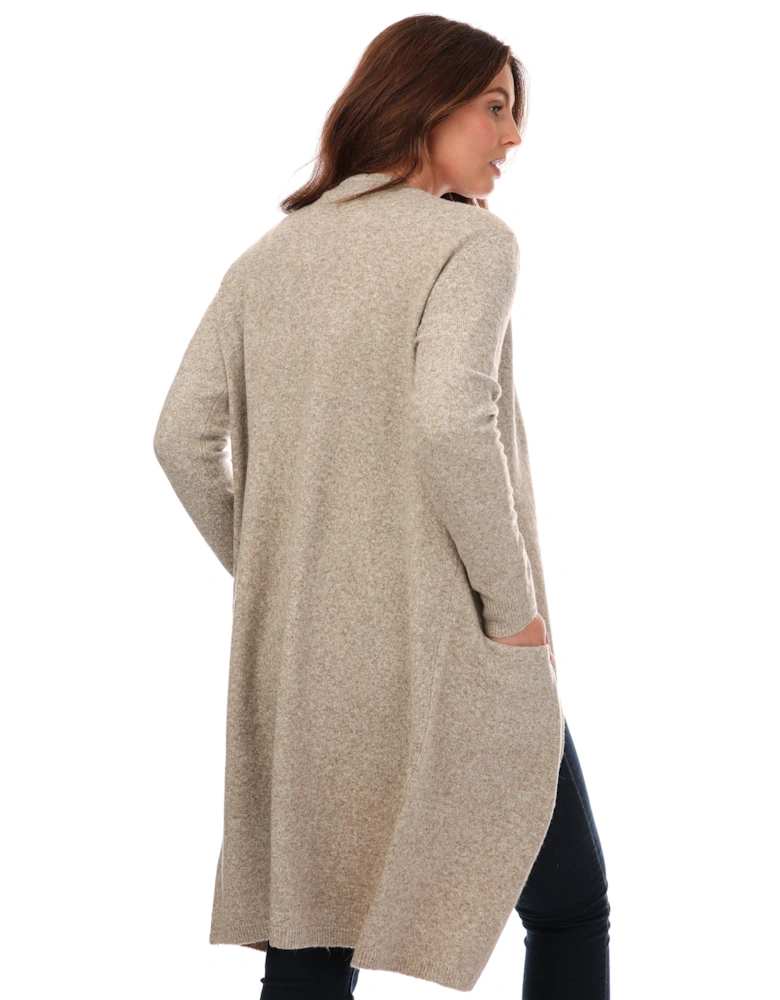 Womens Doffy Long Open Cardigan