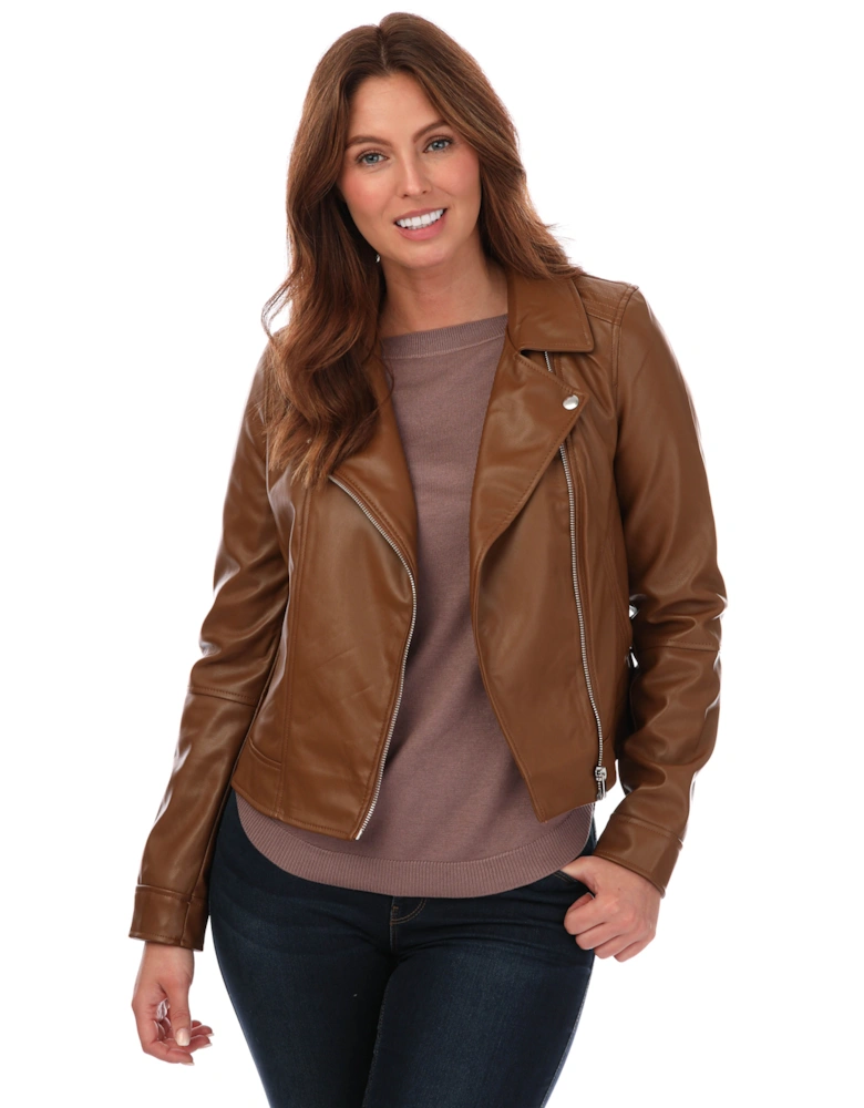 Womens Bella Annabel Faux Leather Jacket