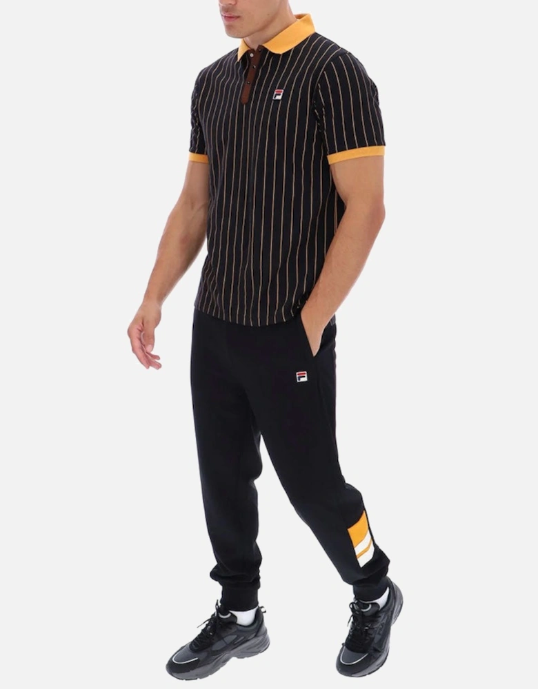 Vintage BB1 Classic Vintage Striped Polo - Black