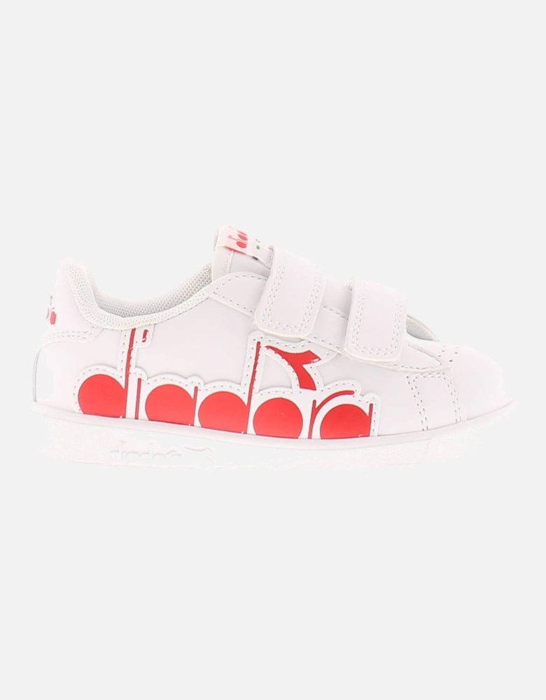 Infants Girls Trainers Dia Game P Bolder Leather white orange UK Size