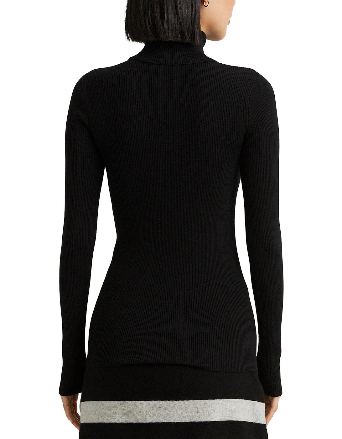 Amanda-long Sleeve-sweater - Polo Black