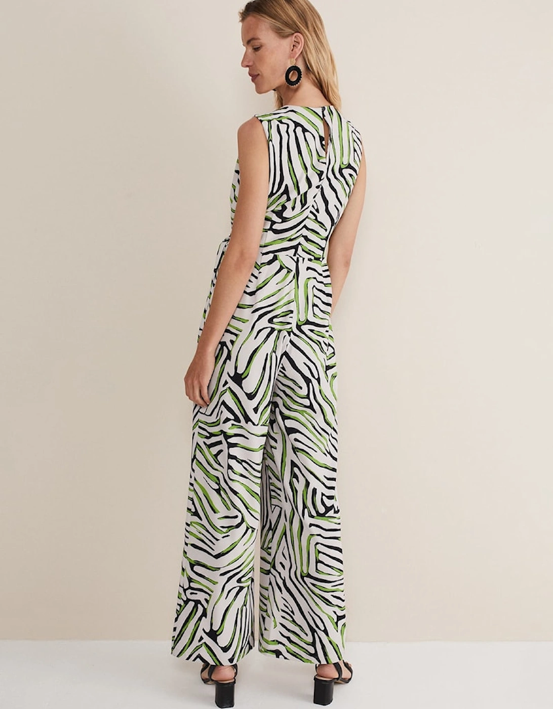 Tamsin Zebra Print Wide Leg Jumpsuit