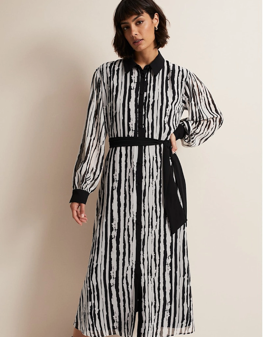 Serena Striped Midi Dress