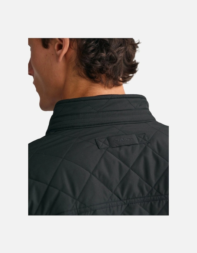 Regular Quilted Windcheater Coat Black