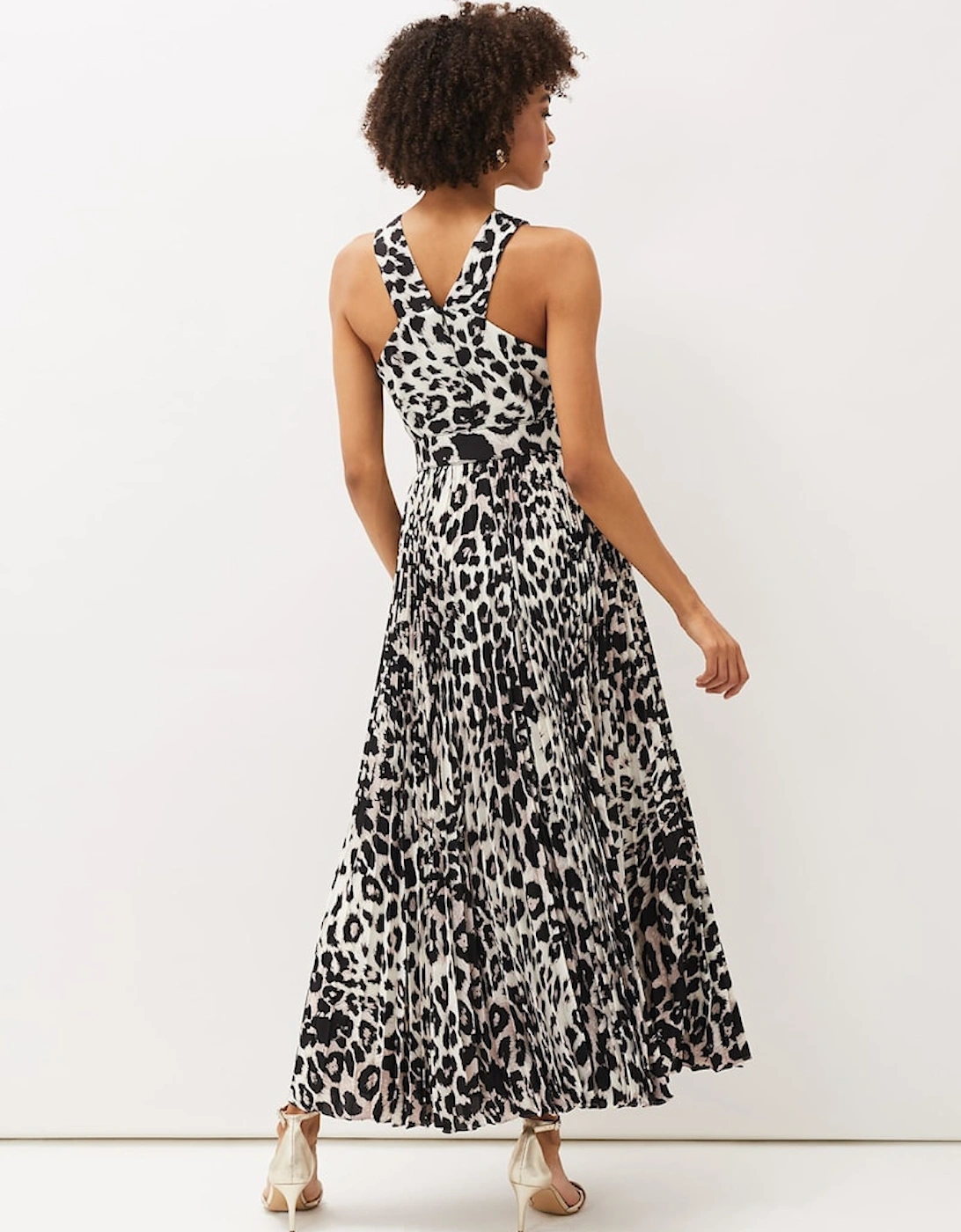 Chelsie Leopard Print Midaxi Dress