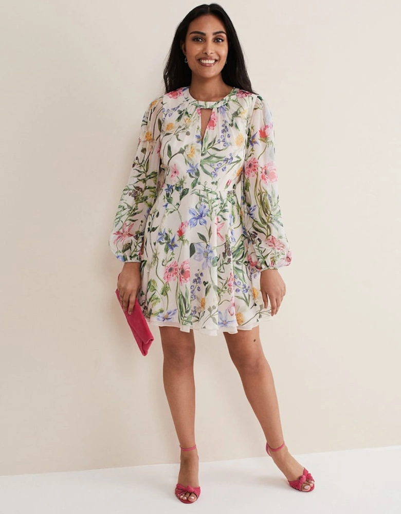 Petite Everleigh Chiffon Floral Mini Dress